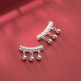 925 Silver Tassel Bells Pendant DIY Jewelry Necklace Accessory
