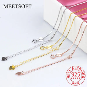925 Sterling Silver DIY Necklace Chain All-Match Jewelry