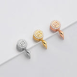 925 Silver Zircon Pendant DIY Necklace Decoration