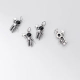 925 Sterling Silver Astronaut Stone Pendant Charms for DIY Jewelry Making