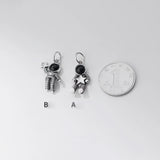 925 Sterling Silver Astronaut Stone Pendant Charms for DIY Jewelry Making