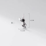 925 Sterling Silver Astronaut Stone Pendant Charms for DIY Jewelry Making