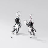 925 Sterling Silver Astronaut Stone Pendant Charms for DIY Jewelry Making