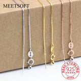 925 Sterling Silver Chain Necklace DIY Jewelry Accessory
