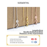 925 Sterling Silver Chain Necklace DIY Jewelry Accessory