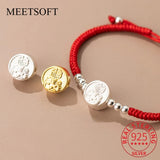 S925 Silver Chinese Zodiac Tiger Beads Charms DIY Making Accessories