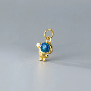 S925 Astronaut Zircon Pendant for DIY Necklace
