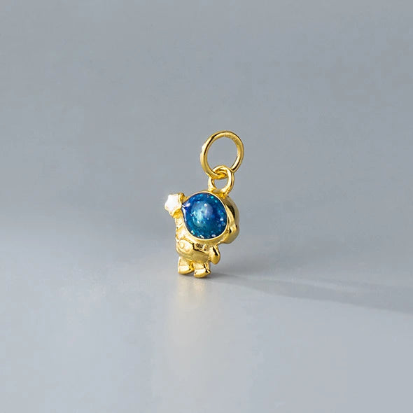 S925 Astronaut Zircon Pendant for DIY Necklace