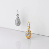 S925 Water Drop Zircon Charms DIY Necklace Accessory