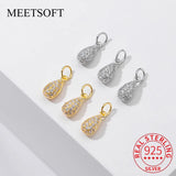 S925 Water Drop Zircon Charms DIY Necklace Accessory