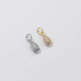S925 Water Drop Zircon Charms DIY Necklace Accessory
