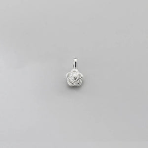 Silver Hollow Flower Charms for DIY Jewelry Necklace Handcraft Decoration