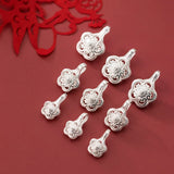 Silver Hollow Flower Charms for DIY Jewelry Necklace Handcraft Decoration
