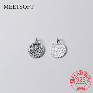 Sterling Silver Plum Blossom Charms DIY Jewelry Necklace Bracelet Accessory