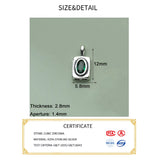 925 Sterling Silver Zircon Square Pendant Charm for DIY Making