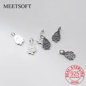 925 Sterling Silver Fish Charms DIY Jewelry Making Accessory