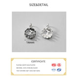 925 Sterling Silver Dolphin Disc Charms for DIY Jewelry