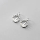 925 Sterling Silver Dolphin Disc Charms for DIY Jewelry