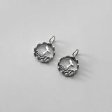 925 Sterling Silver Dolphin Disc Charms for DIY Jewelry