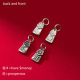 925 Silver Retro Flower Pattern Pendant Charm for DIY Making Supplies