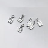 925 Sterling Silver Square Charms for DIY Jewelry Making