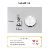 925 Sterling Silver Square Charms for DIY Jewelry Making
