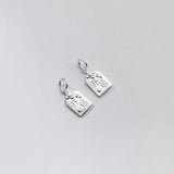 925 Sterling Silver Square Charms for DIY Jewelry Making