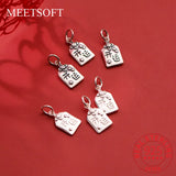 925 Sterling Silver Square Charms for DIY Jewelry Making
