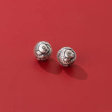 Vintage 999 Silver Fish Pattern Spacer Beads Charm for Bracelet