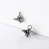 Vintage S925 Silver Bee Necklace Charms for DIY Bracelet Access