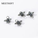 Vintage S925 Silver Bee Necklace Charms for DIY Bracelet Access