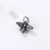 Vintage S925 Silver Bee Necklace Charms for DIY Bracelet Access