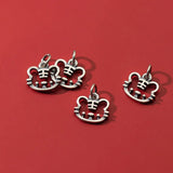 Vintage S925 Silver Hollow Tiger Baby Charms for DIY Animal Year Person Fine Acc