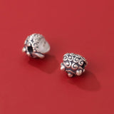 Vintage S925 Silver Lion Head Spacer Beads DIY Making Charms