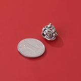 Vintage S925 Silver Lion Head Spacer Beads DIY Making Charms