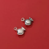 S925 Silver Fish Pendant Necklace DIY Charms Supplies