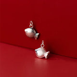 S925 Silver Fish Pendant Necklace DIY Charms Supplies