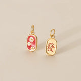 S925 Silver Geometric Round 18K Pendant Necklace Charms