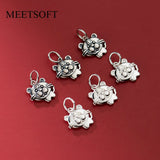Vintage S925 Sterling Silver Zodiac Tiger Pendant Charms DIY Making Supplies