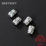 Vintage S925 Sterling Silver Cicada Hole Beads Charms DIY Making