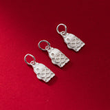 Vintage S925 Sterling Silver Distressed Fish Pendant Charms