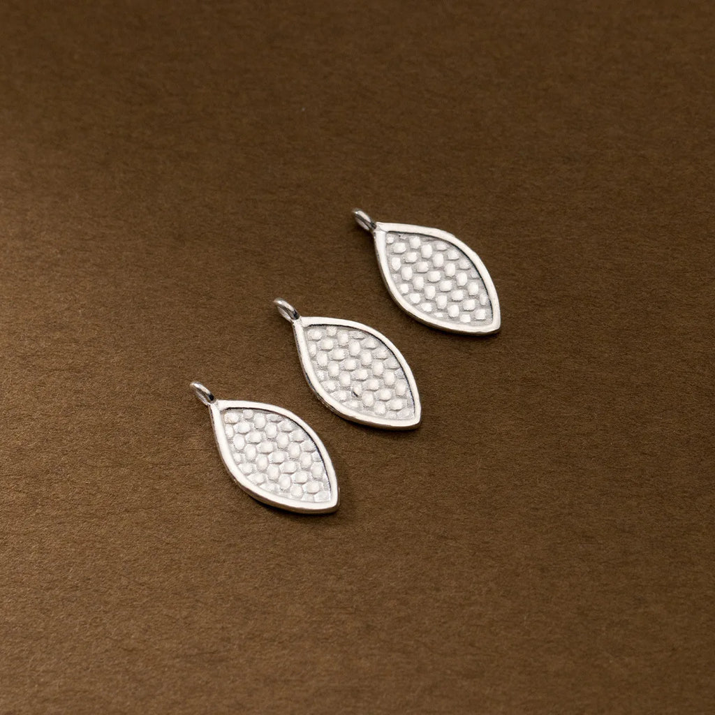 Vintage S925 Sterling Silver Water Droplets Pendant Charms DIY Necklace Bracelet