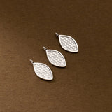 Vintage S925 Sterling Silver Water Droplets Pendant Charms DIY Necklace Bracelet