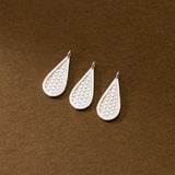 Vintage S925 Sterling Silver Water Droplets Pendant Charms DIY Necklace Bracelet