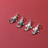 S925 Sterling Silver Whale Animal Charm for DIY Jewelry