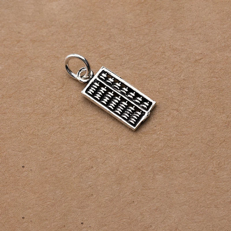 Vintage Thai Sterling Silver Abacus Charms for DIY Jewelry Necklace