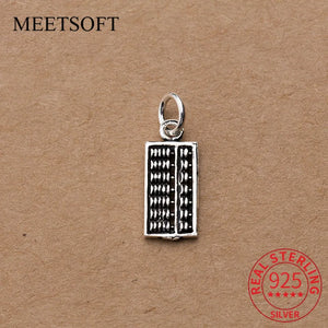 Vintage Thai Sterling Silver Abacus Charms for DIY Jewelry Necklace