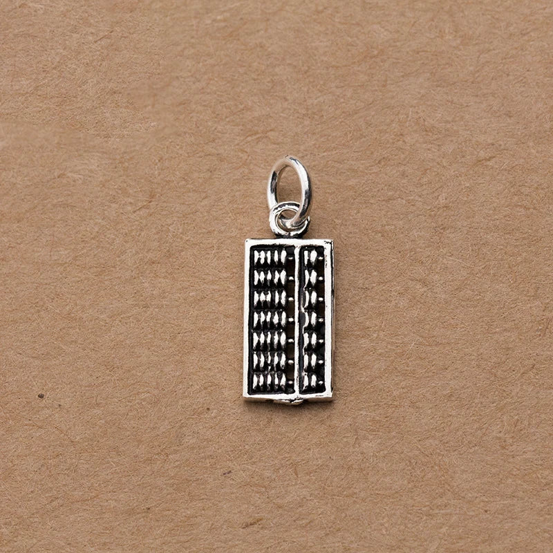Vintage Thai Sterling Silver Abacus Charms for DIY Jewelry Necklace