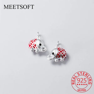 925 Silver Elephant Charm for DIY Jewelry