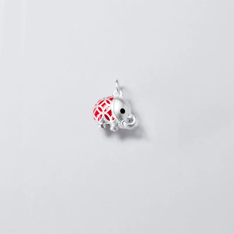 925 Silver Elephant Charm for DIY Jewelry